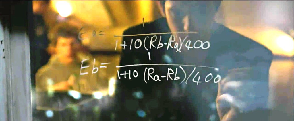 Elo Rating System at play in The Social Network movie